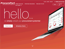 Tablet Screenshot of procureport.com